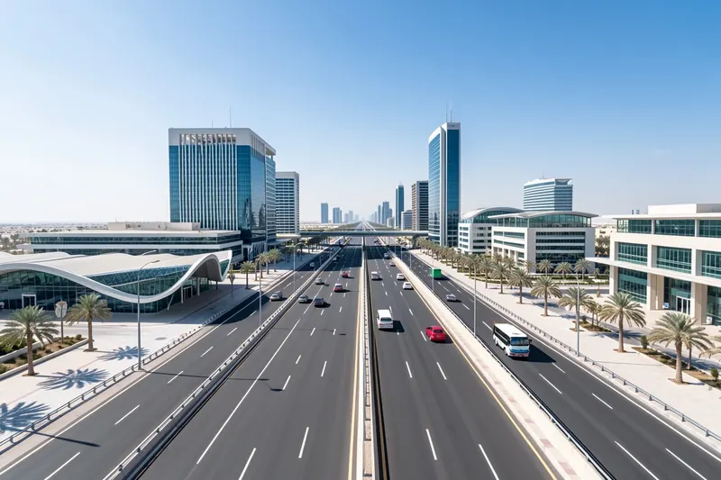 Highways connecting cities in the UAE